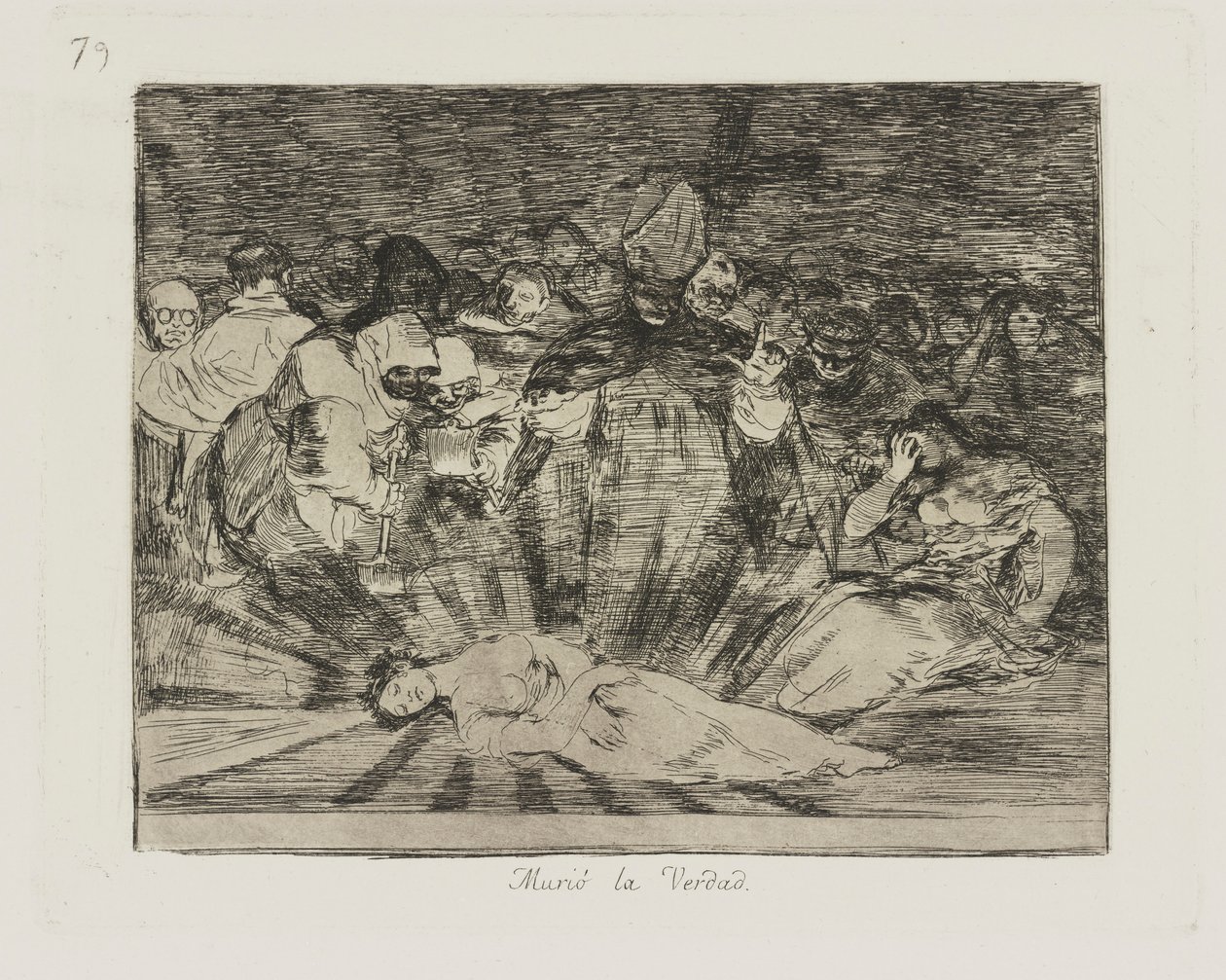 È morta la verità, tav. 79 dalla serie I disastri della guerra da Francisco de Goya