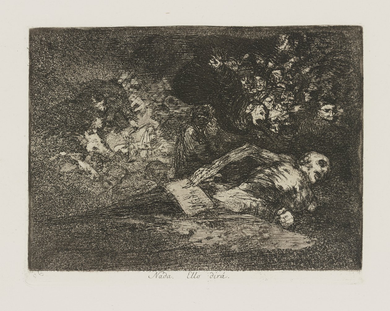 Nada. Ello dirá., pl. 69 dalla serie Los desastres de la guerra (I disastri della guerra) da Francisco de Goya
