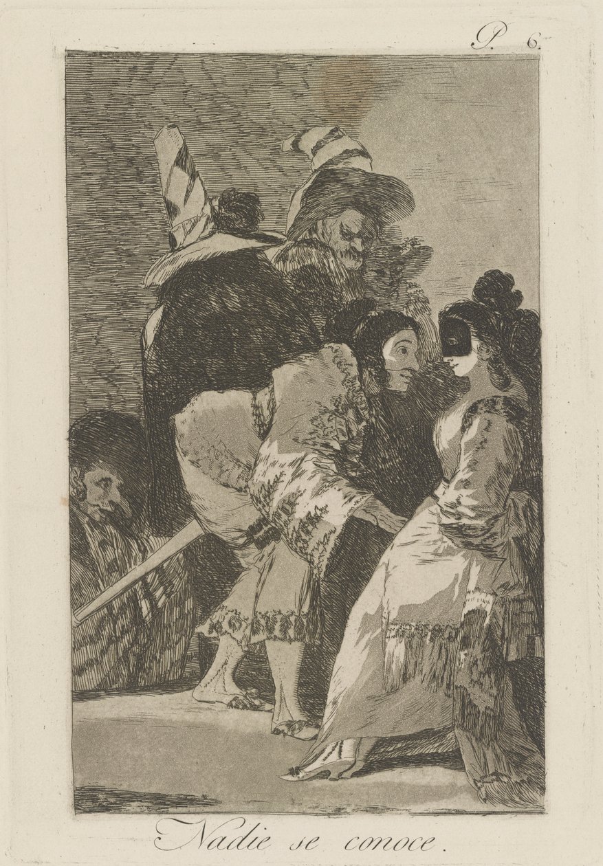 Nessuno si conosce, tav. 6 dalla serie I capricci da Francisco de Goya