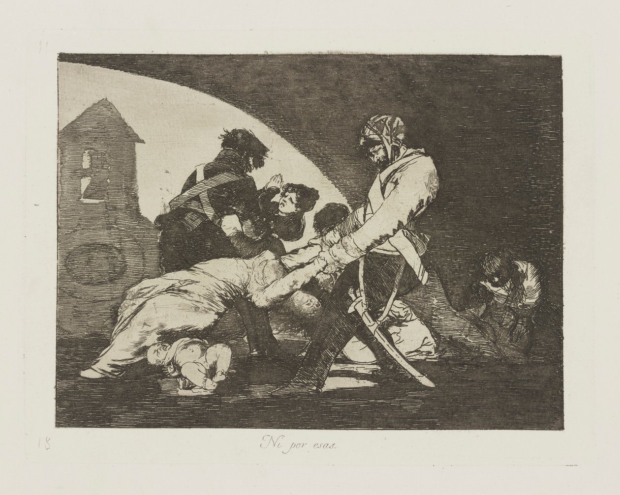 Neanche queste, tav. 11 dalla serie I disastri della guerra da Francisco de Goya