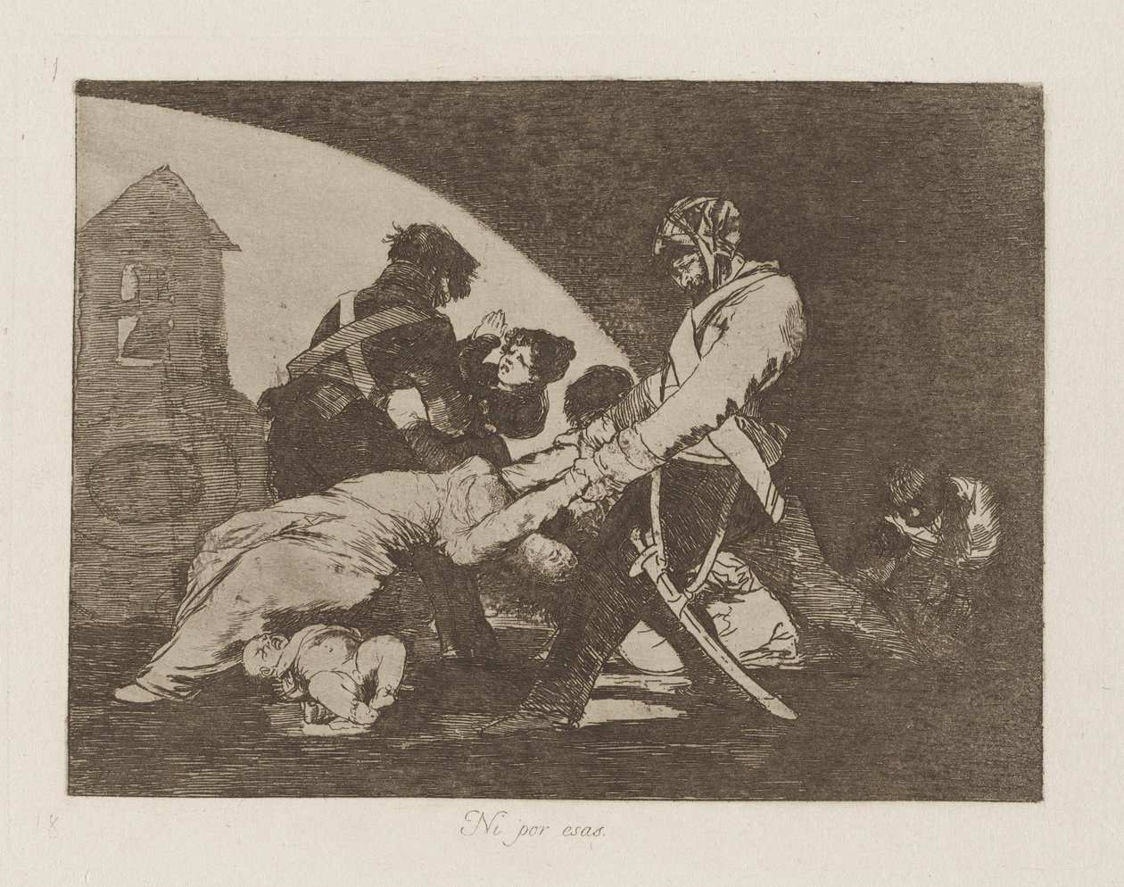 Neanche Questi, tav. 11 dalla serie I disastri della guerra da Francisco de Goya