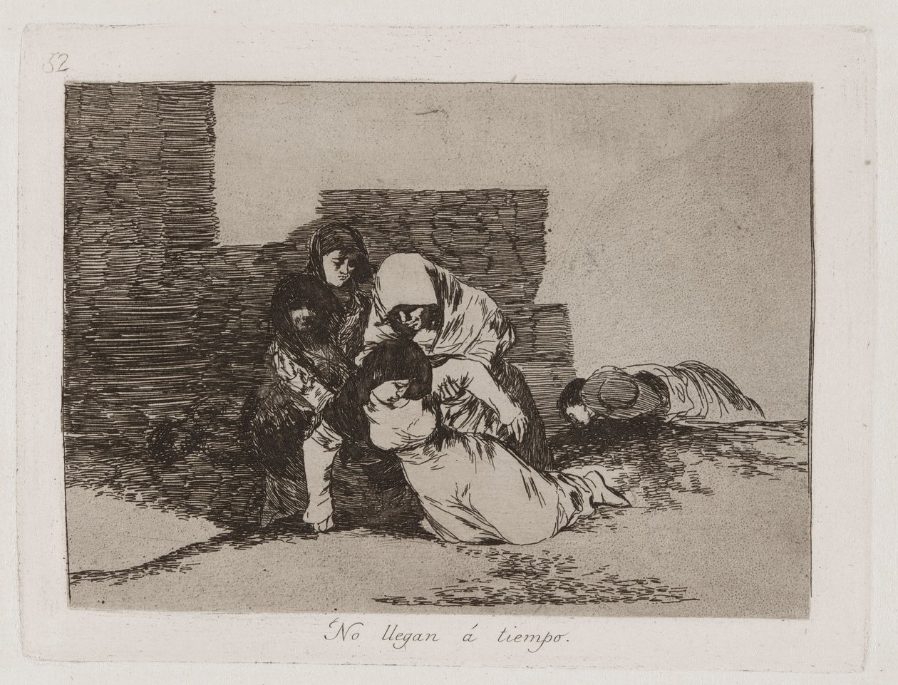 Non arrivano in tempo, Tavola 52 da Los desastres de la guerra (I Disastri della Guerra) da Francisco de Goya