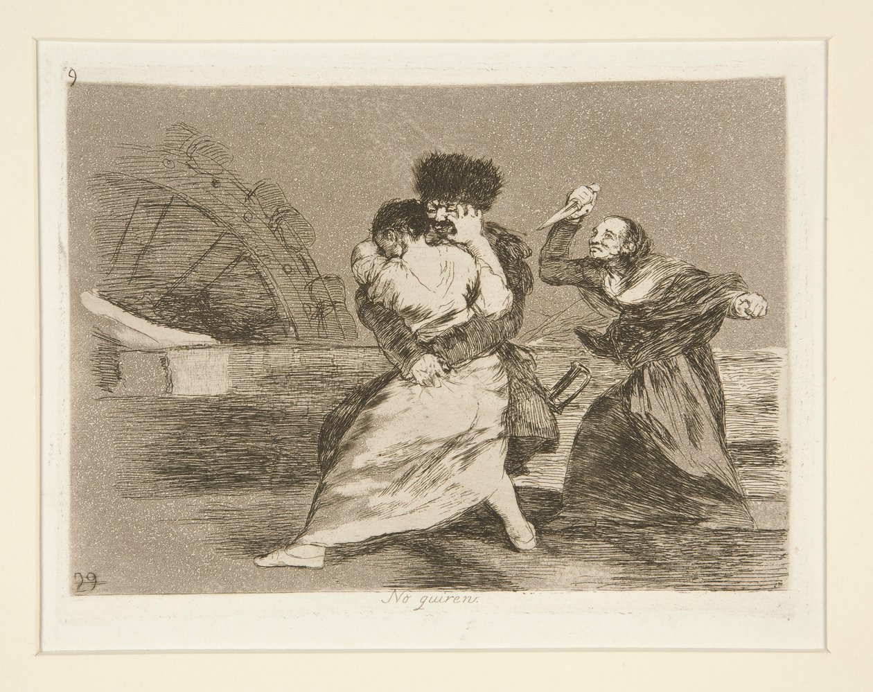Non vogliono [sic] (Non vogliono) da Francisco de Goya