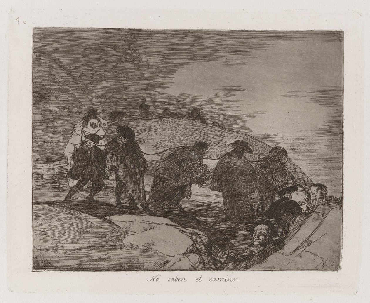 Non sanno la strada, Tavola 70 da Los desastres de la guerra da Francisco de Goya