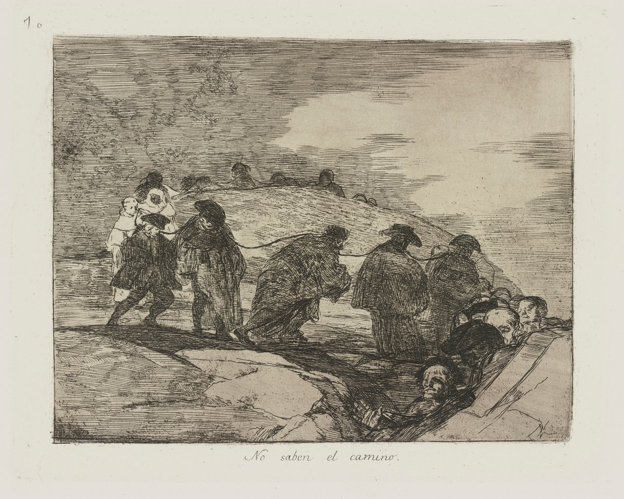 Non conoscono la strada, pl. 70 dalla serie I disastri della guerra da Francisco de Goya