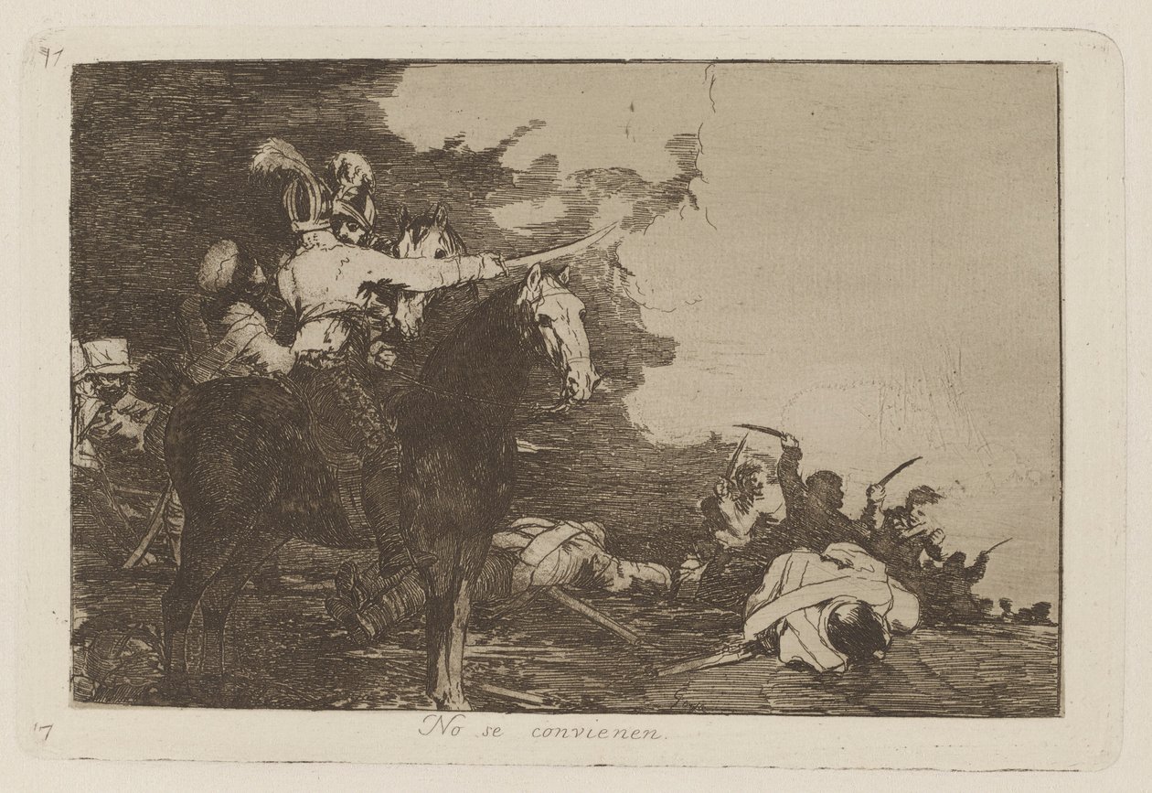 Non si convengono, Tavola 17 da Los desastres de la guerra da Francisco de Goya