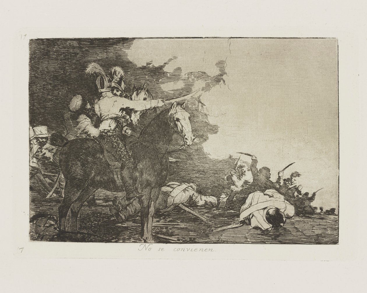 No se convienen., tav. 17 dalla serie Los desastres de la guerra da Francisco de Goya