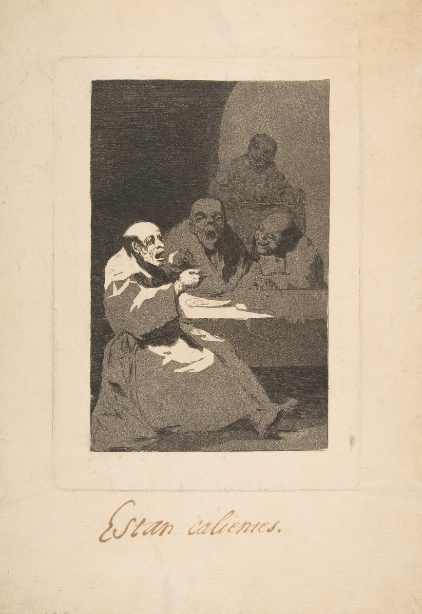 Tavola 13 da Los Caprichos: Sono caldi da Francisco de Goya