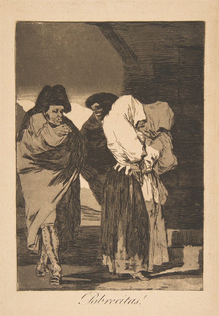 Tavola 22 da Los Caprichos: Poverette! Probrecitas! da Francisco de Goya