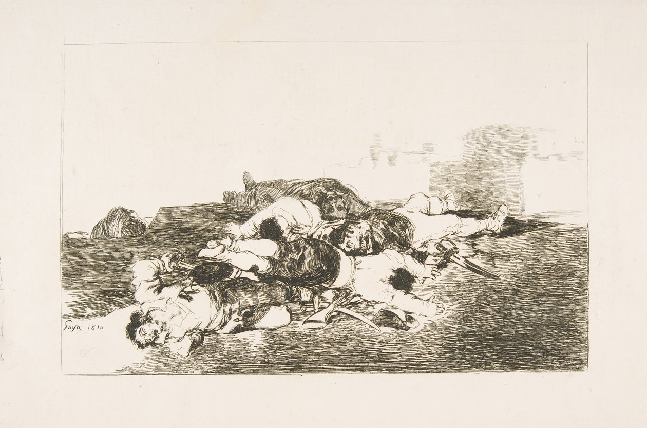 Tavola 22 da I disastri della guerra: Anche peggio. Tanto y ..., 1810 da Francisco de Goya