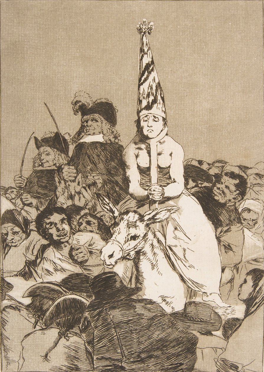 Tavola 24 da Los Caprichos: Non si poteva fare nulla Nohubo remedio da Francisco de Goya