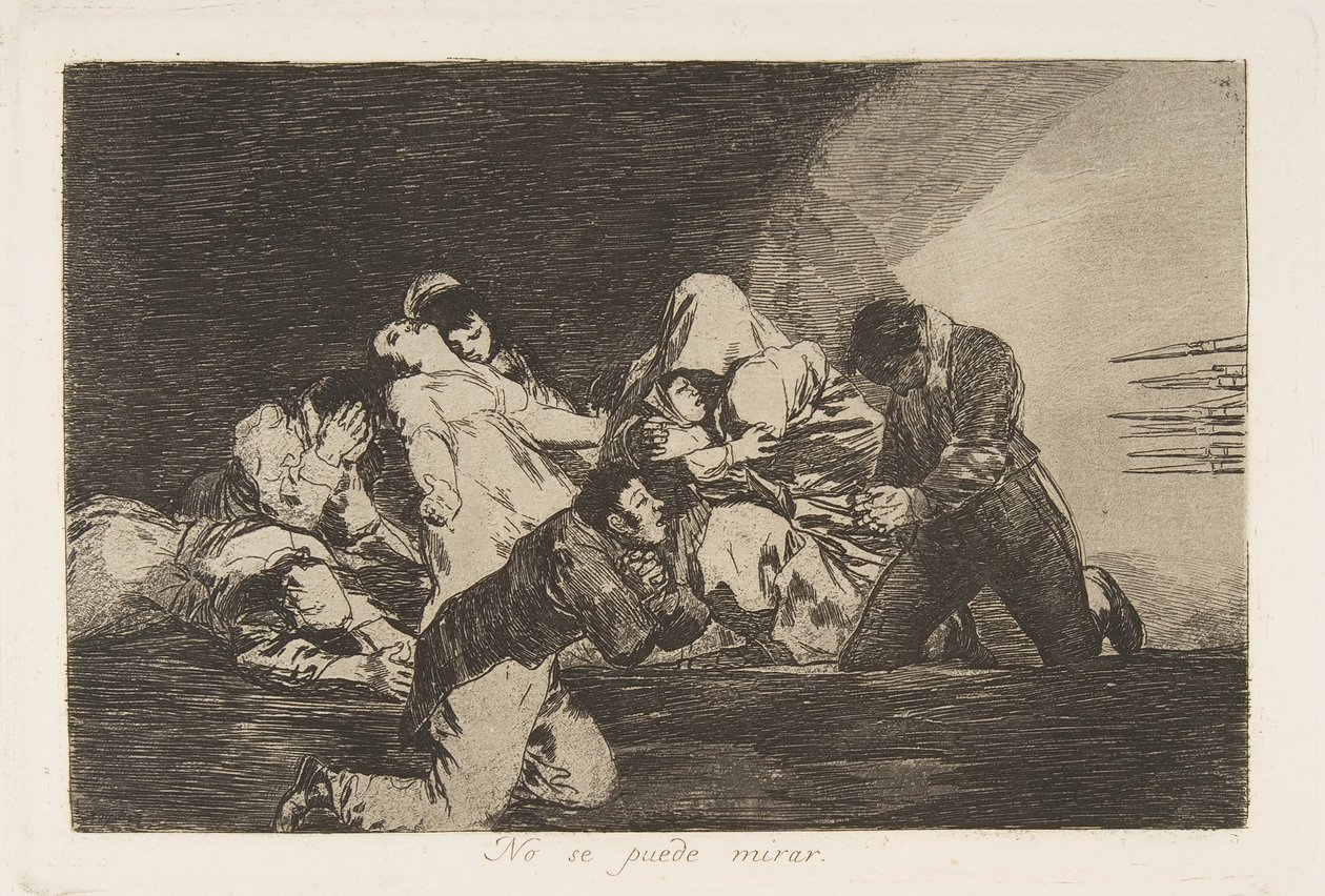 Tavola 26 da I disastri della guerra: Uno..., 1810-20, pubblicato 1863 da Francisco de Goya