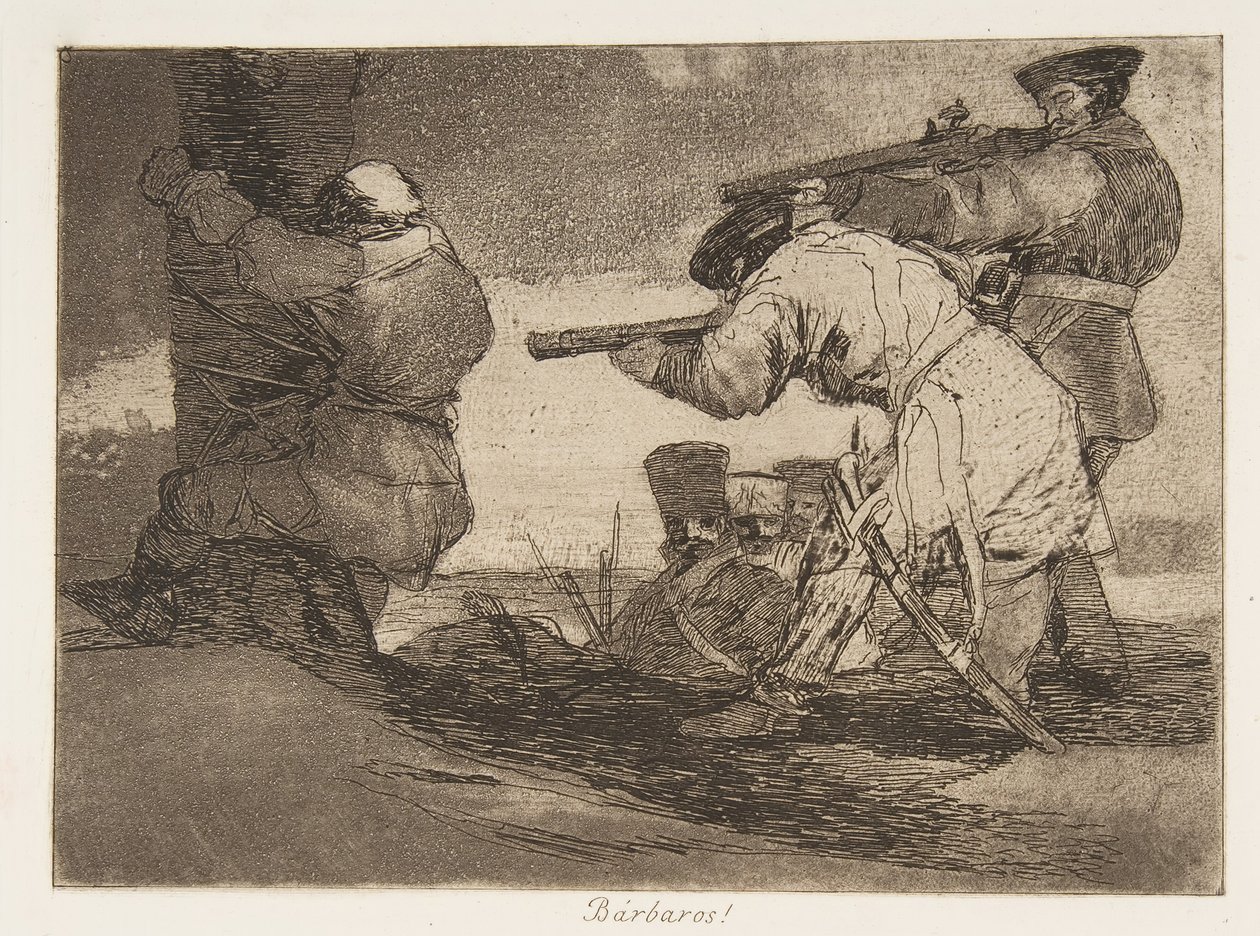 Tavola 38 da I disastri della guerra: Barba da Francisco de Goya