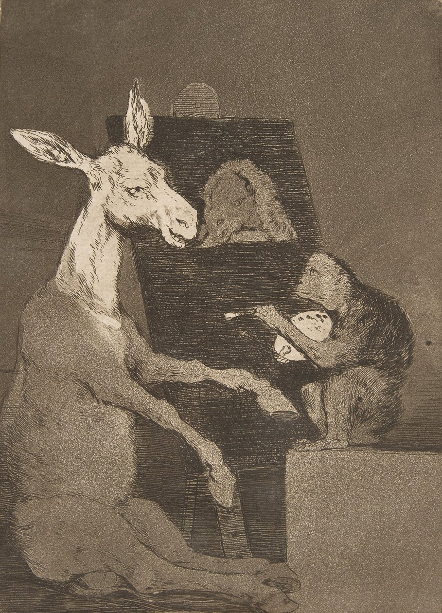 Tavola 41 da Los Caprichos: Né più né meno da Francisco de Goya