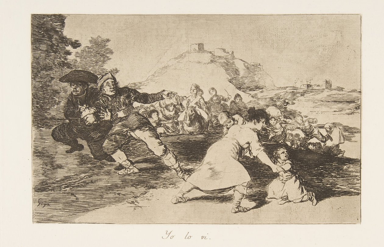 Tavola 44 da I disastri della guerra Los Desastres de la Guerra: Ho visto..., 1810 pubblicato 1863 da Francisco de Goya