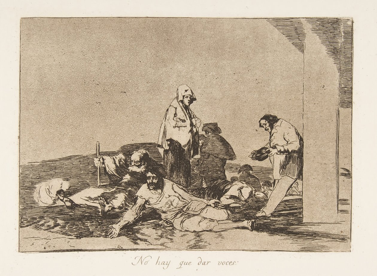 Non si può guardare, da I disastri della guerra da Francisco de Goya