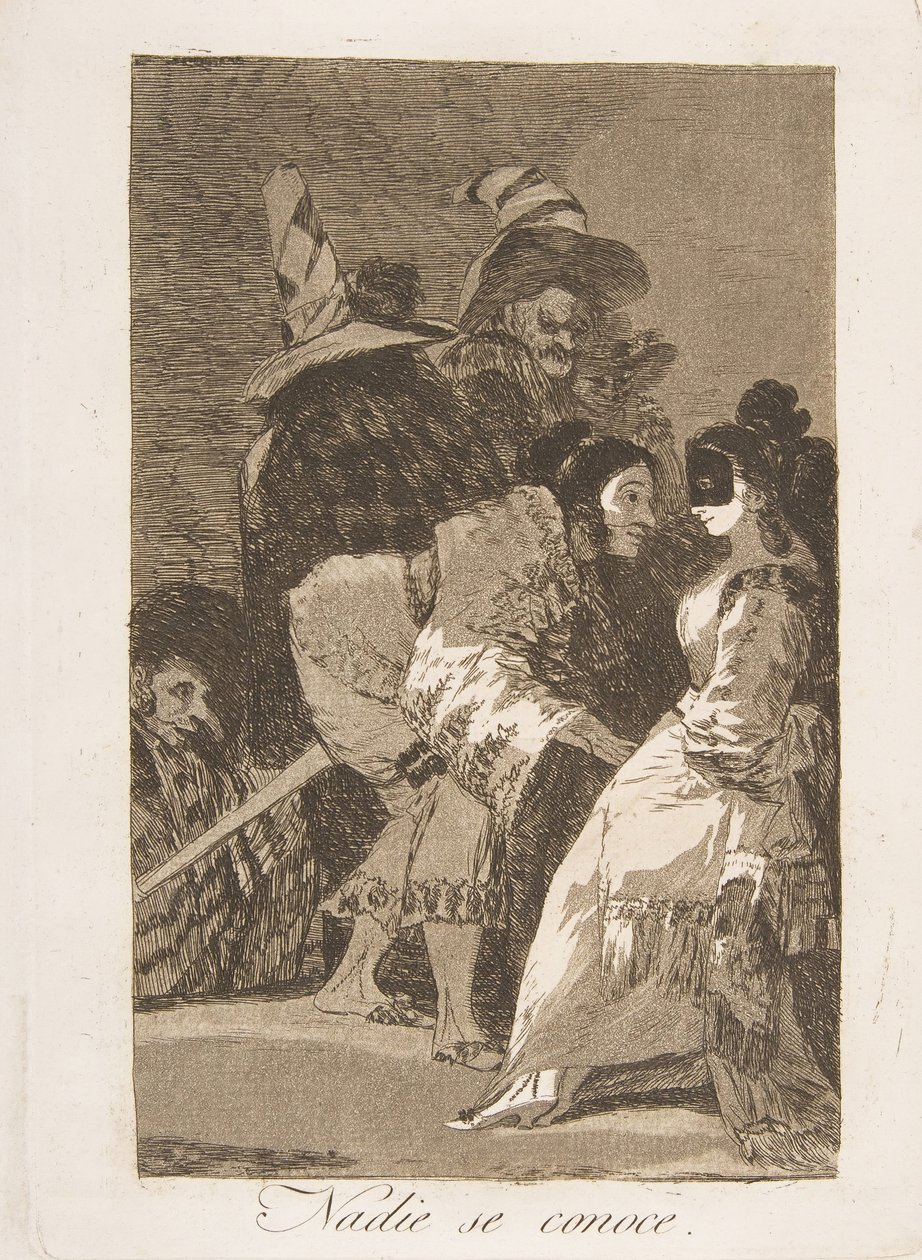 Nessuno conosce se stesso, da Los Caprichos da Francisco de Goya