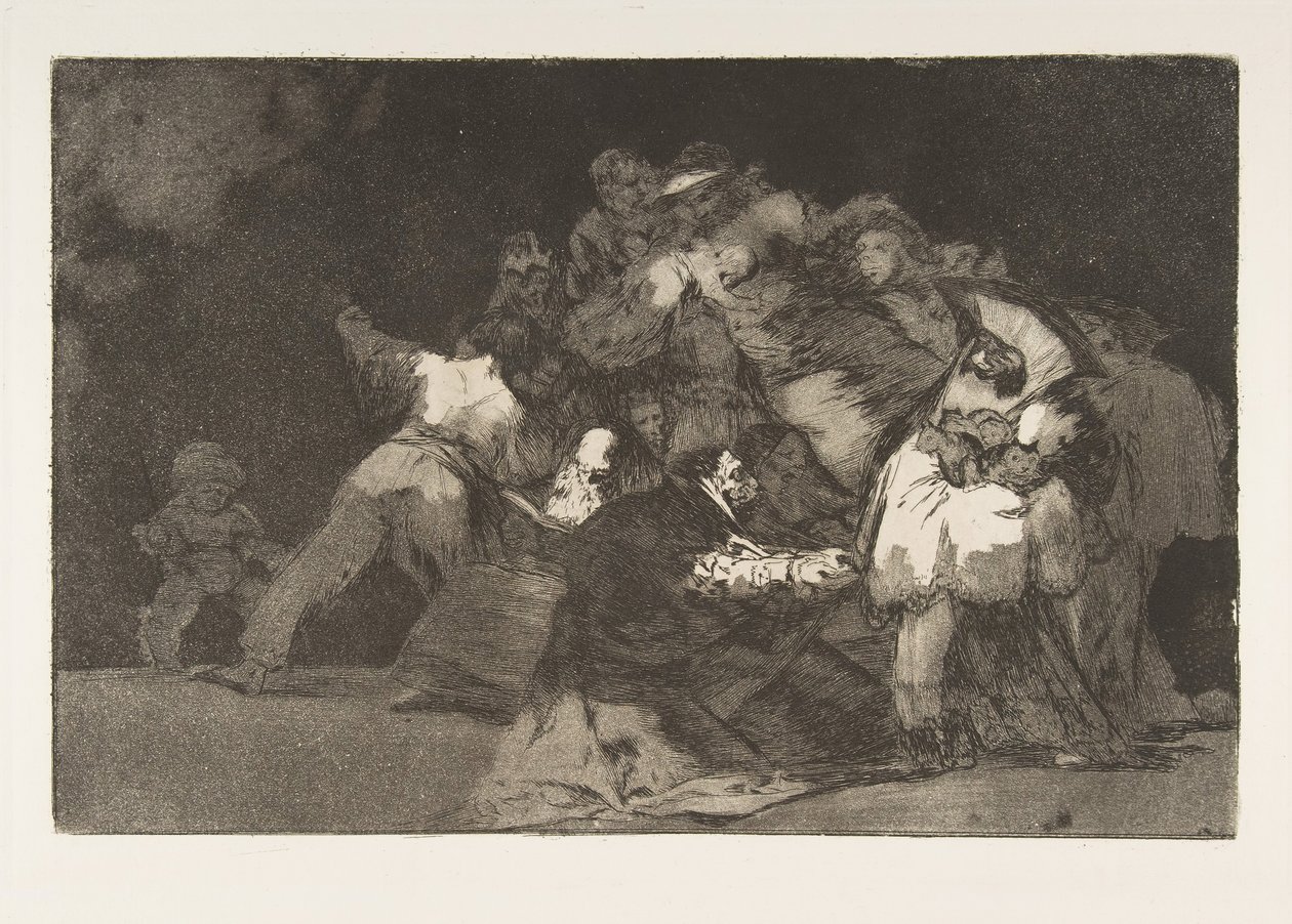 Tavola 9 dai Disparates: Follia generale, ca. 1816-23 pubblicato 1864 da Francisco de Goya