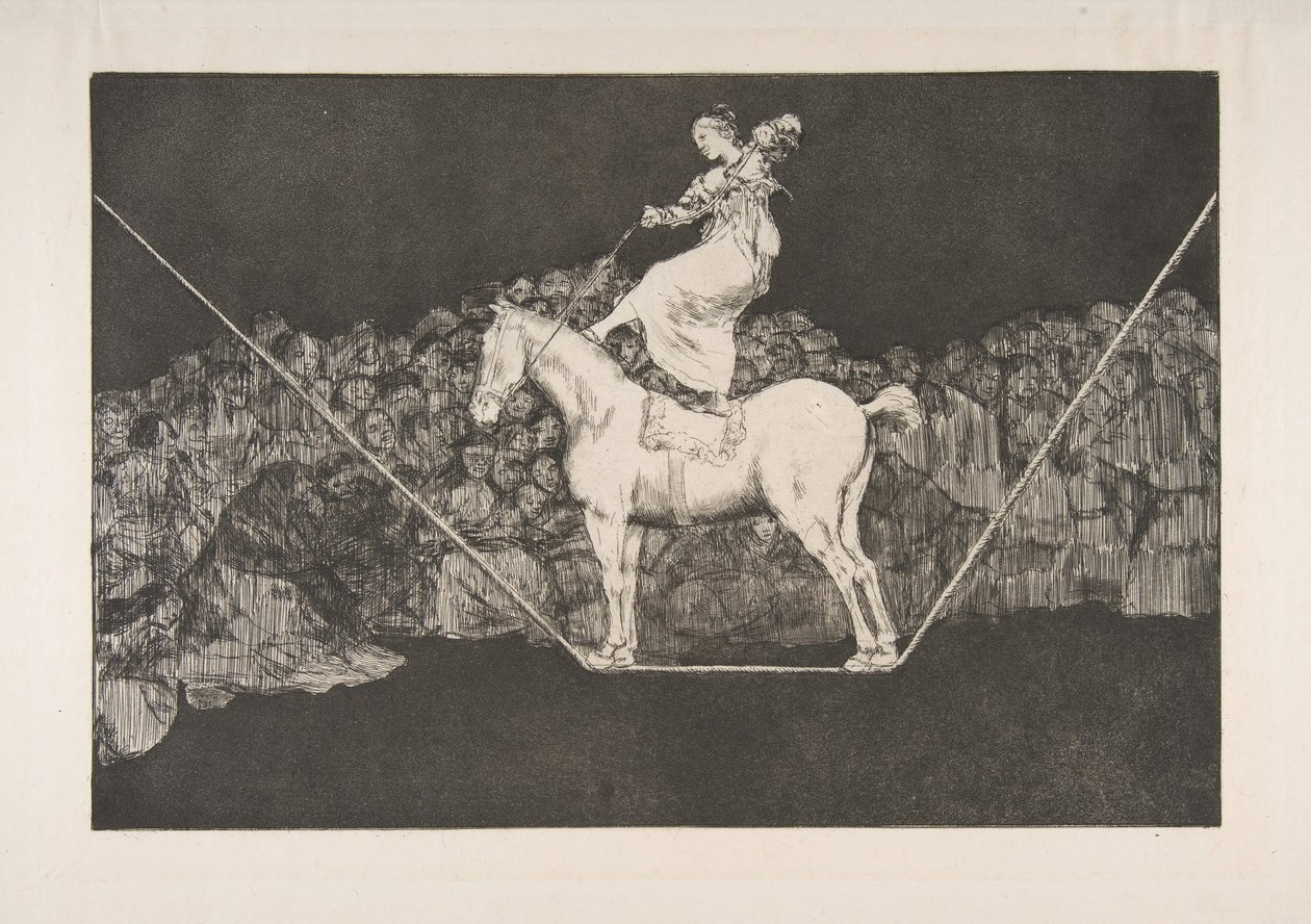 Tavola B dai Disparates: Follia puntuale, ca. 1816-23 pubblicato prima del 1877 da Francisco de Goya