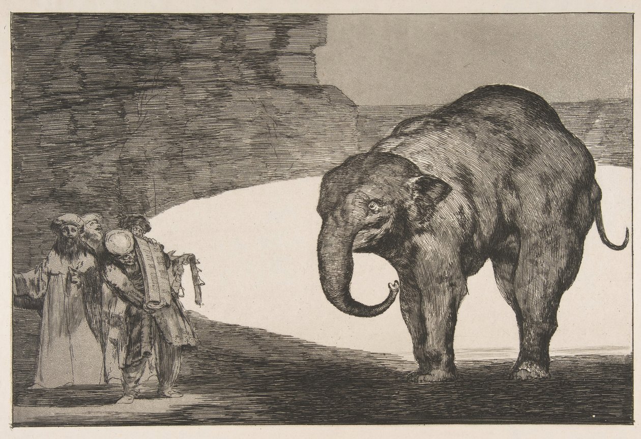 Tavola C da i Disparates: Follia animale da Francisco de Goya