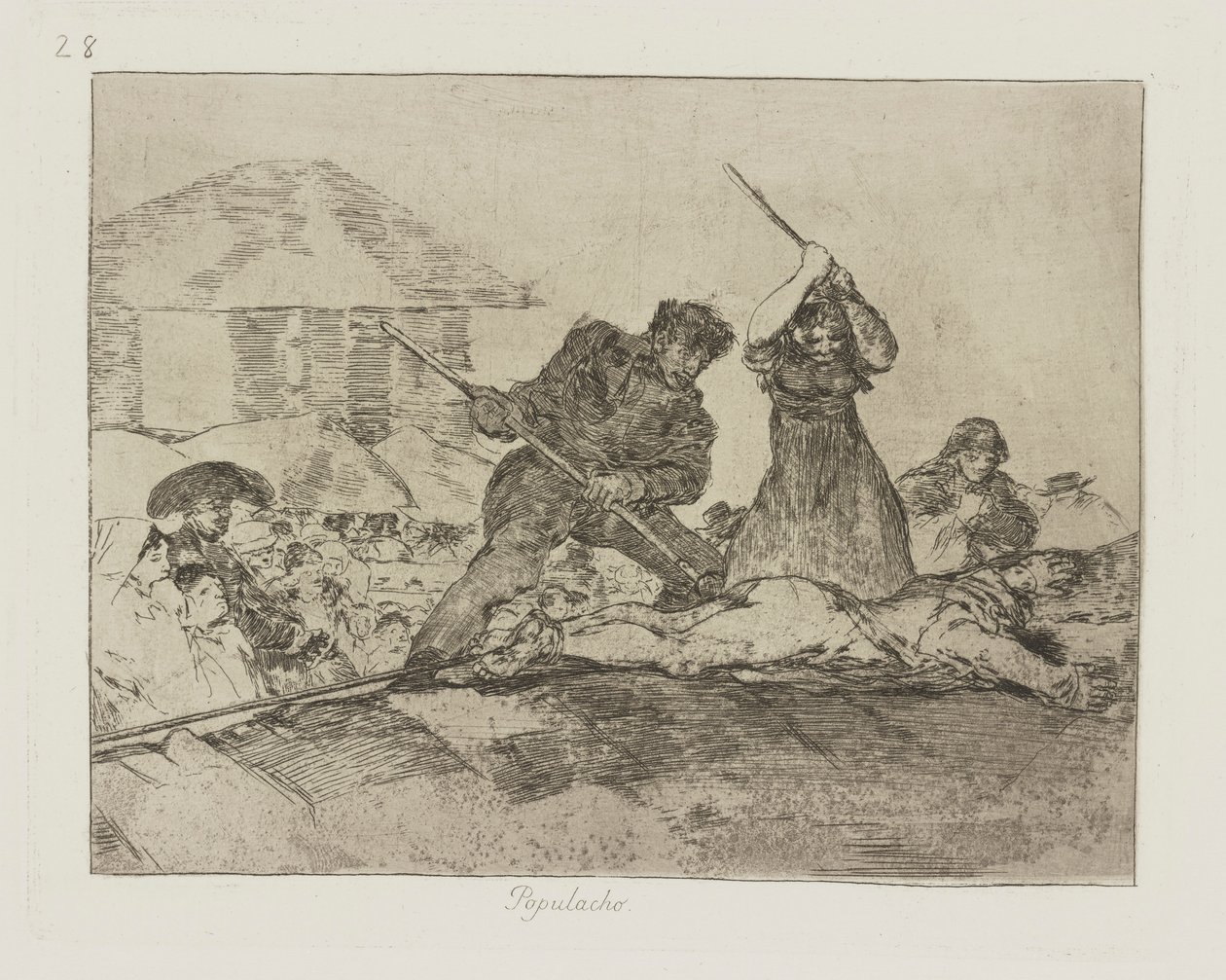 Populacho (Plebaglia), tav. 28 dalla serie I disastri della guerra da Francisco de Goya