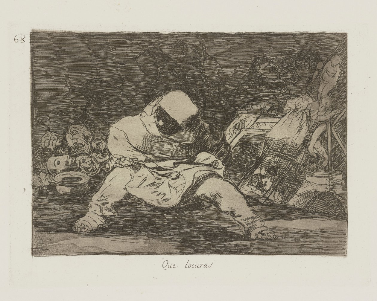 Che follia!, tav. 68 dalla serie I disastri della guerra da Francisco de Goya