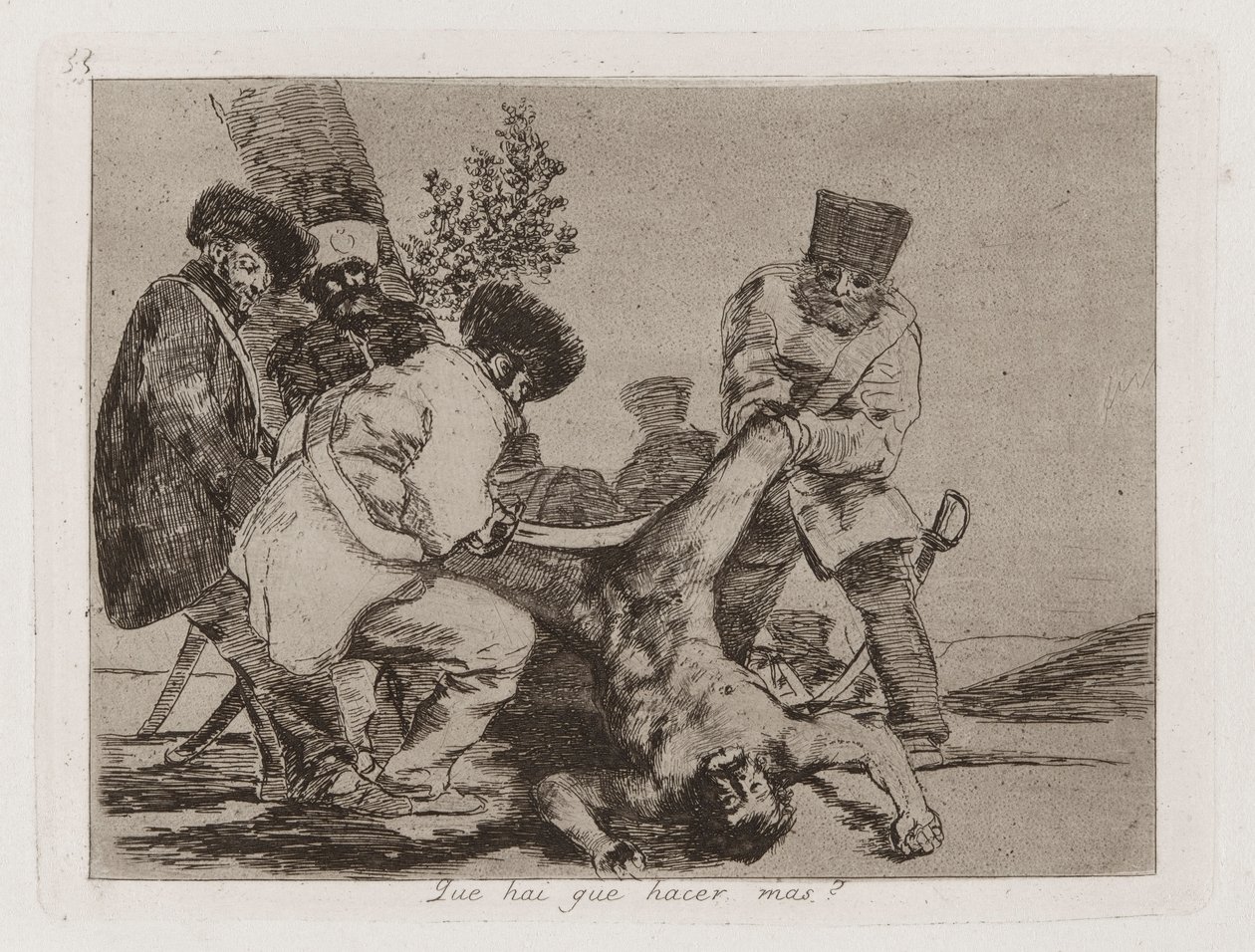 Que [sic] hai que hacer mas? (Cosa si può fare di più?), Tavola 33 da Los desastres de la guerra (I disastri della guerra) da Francisco de Goya