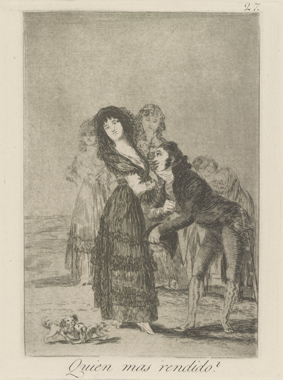 Chi è più sottomesso?, tav. 27 dalla serie Los caprichos da Francisco de Goya