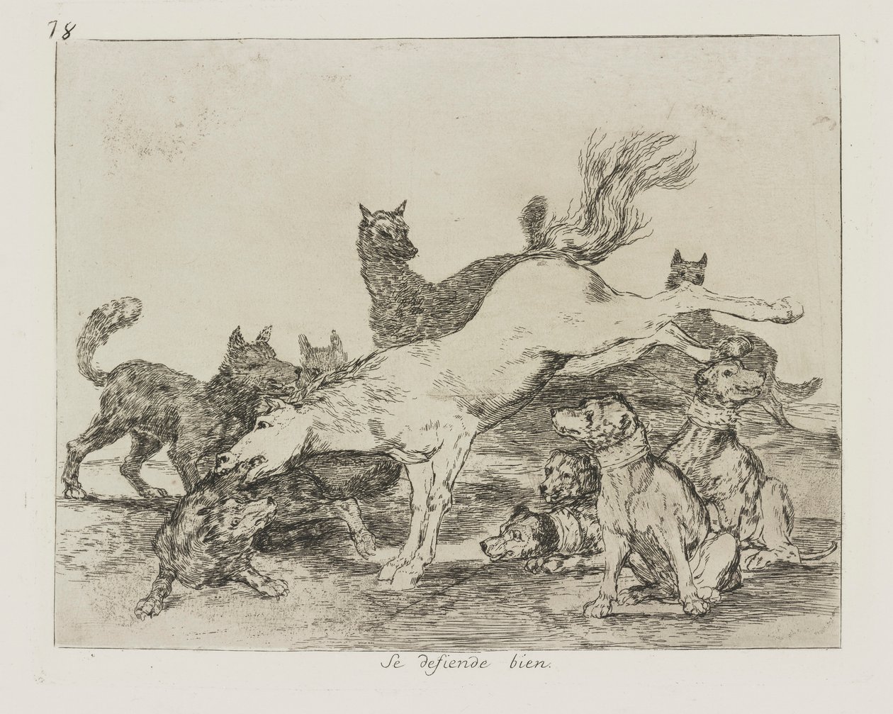 Si difende bene., tav. 78 dalla serie Los desastres de la guerra da Francisco de Goya