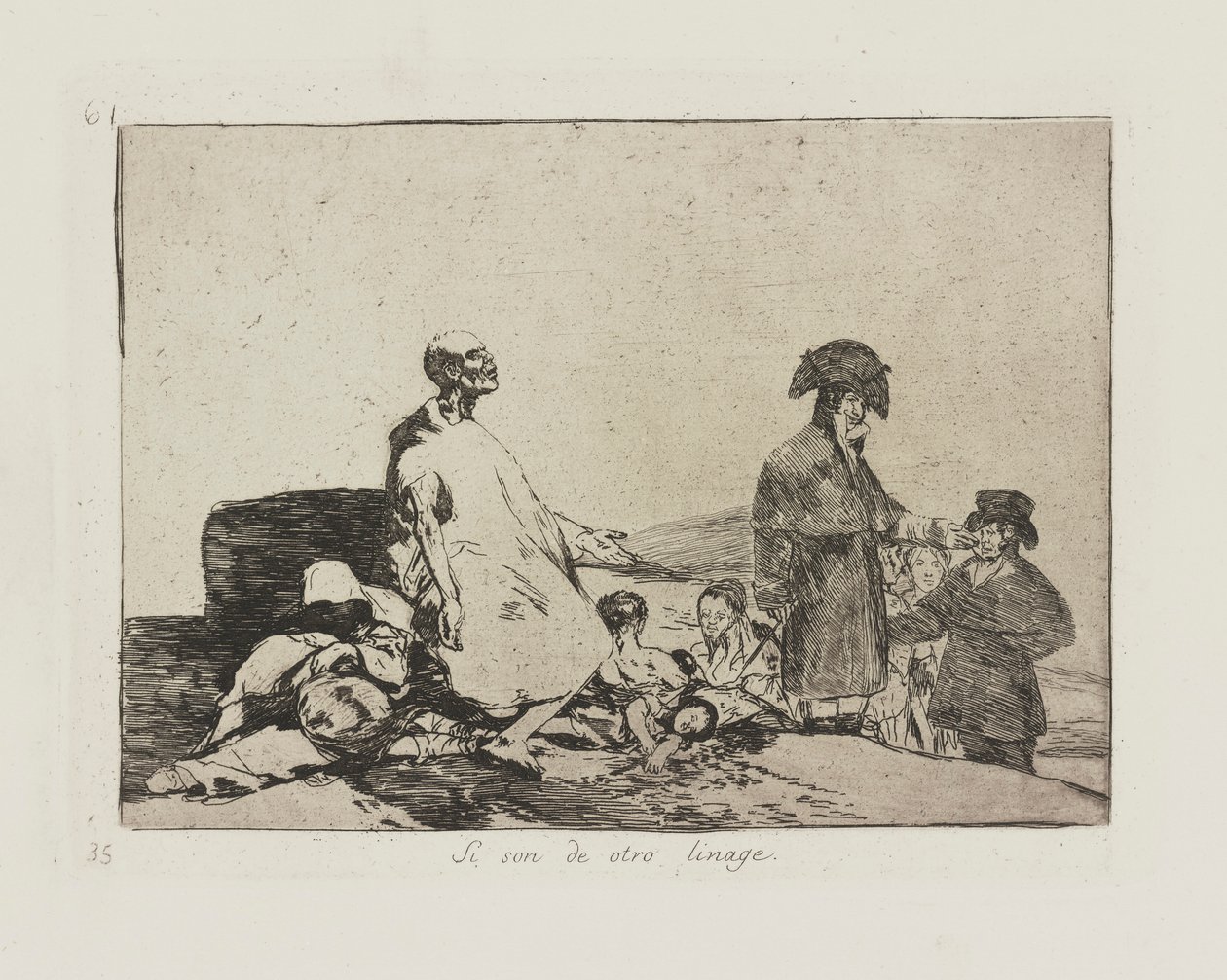 Si son de otro linage., tav. 61 dalla serie Los desastres de la guerra da Francisco de Goya
