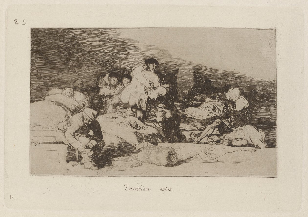 Tambien estos (Anche questi), Tavola 25 da Los desastres de la guerra (I disastri della guerra) da Francisco de Goya