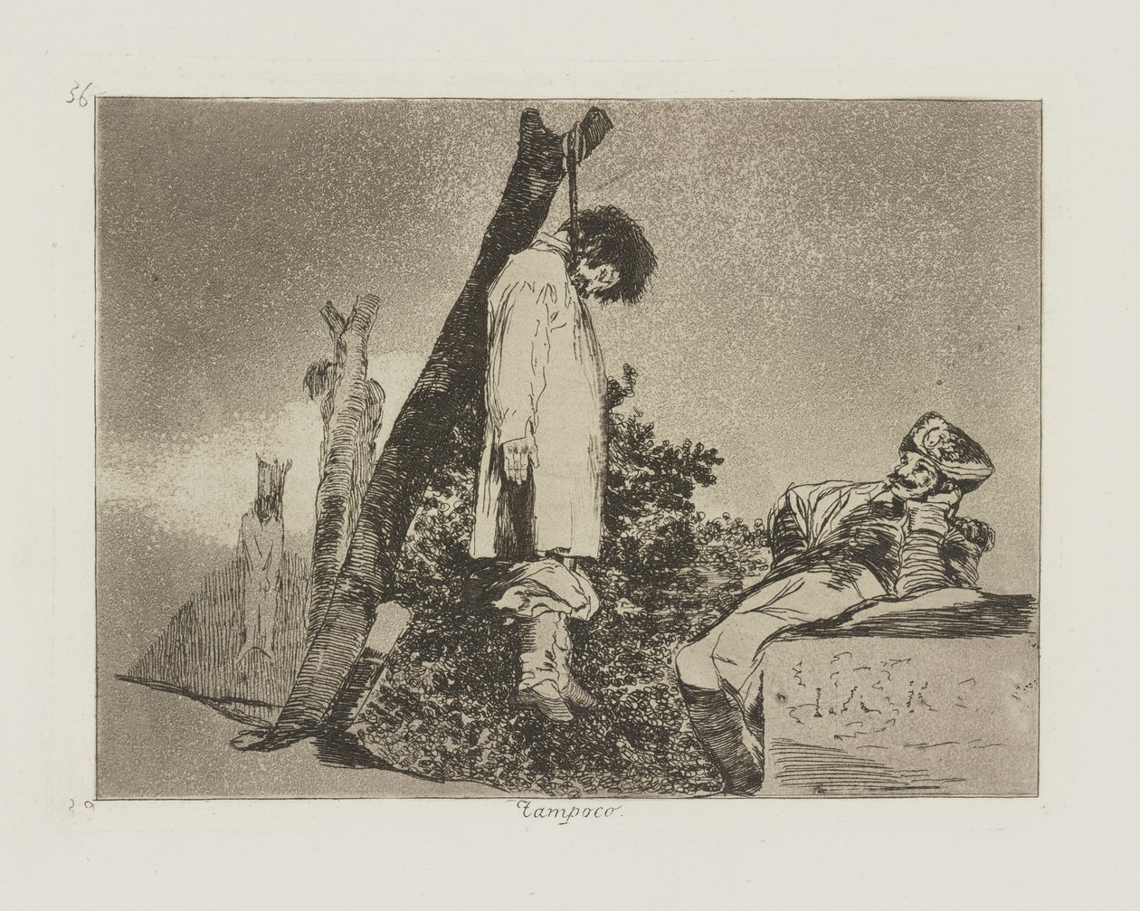 Tampoco. (Neanche [in questo caso]), tav. 36 dalla serie Los desastres de la guerra (I disastri della guerra) da Francisco de Goya