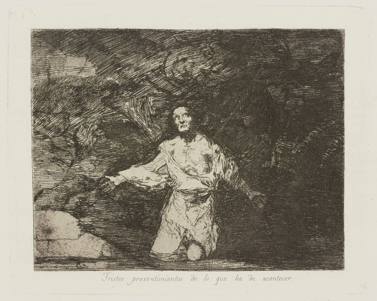 Tristi presentimenti di ciò che accadrà, pl. 1 dalla serie Los desastres de la guerra da Francisco de Goya