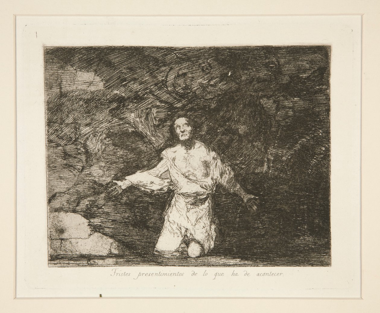 Tristes presentimientos de lo que ha de acontecer (Tristi presentimenti di ciò che sta per accadere), tav. 1 da Los desastres de la guerra (I disastri della guerra) da Francisco de Goya