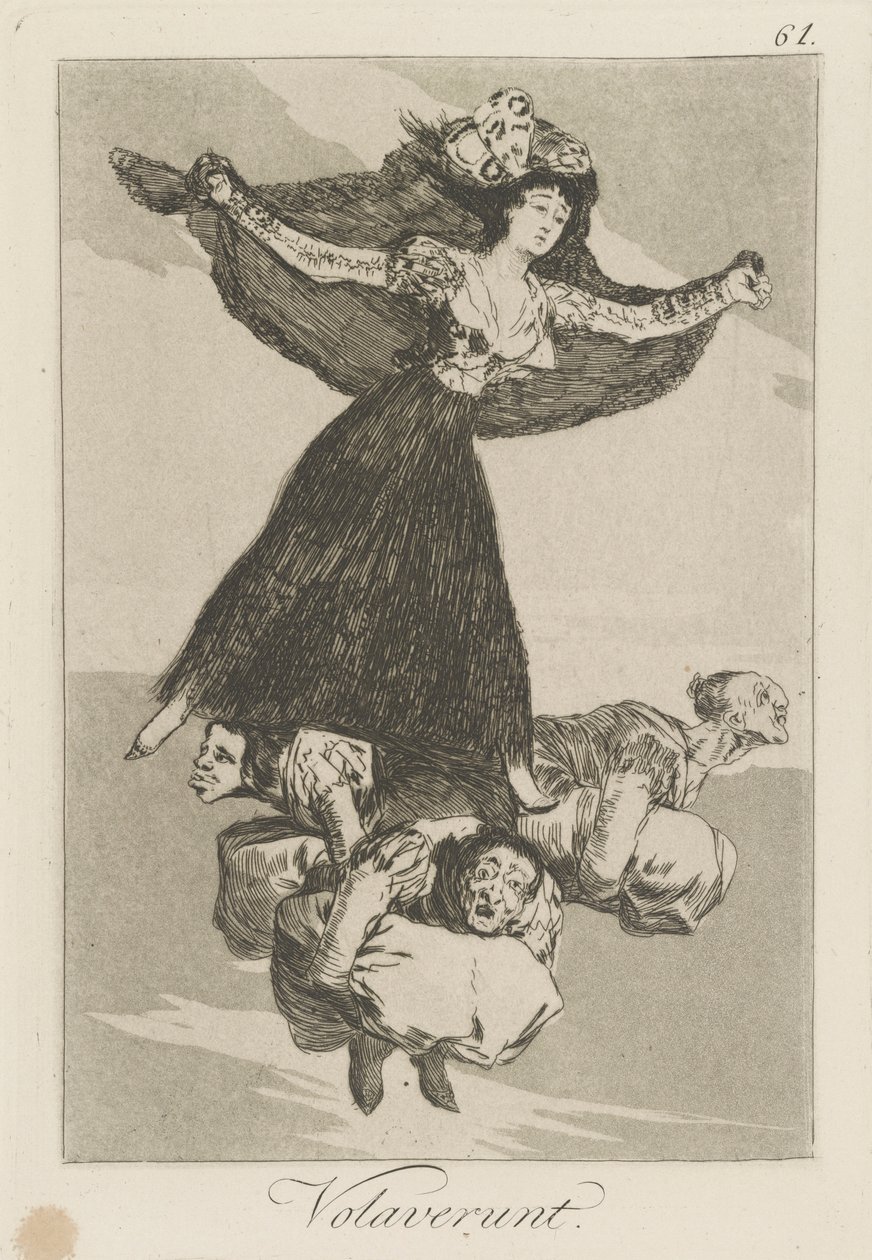 Volaverunt. (Sono Volati Via.), tav. 61 dalla serie Los caprichos da Francisco de Goya
