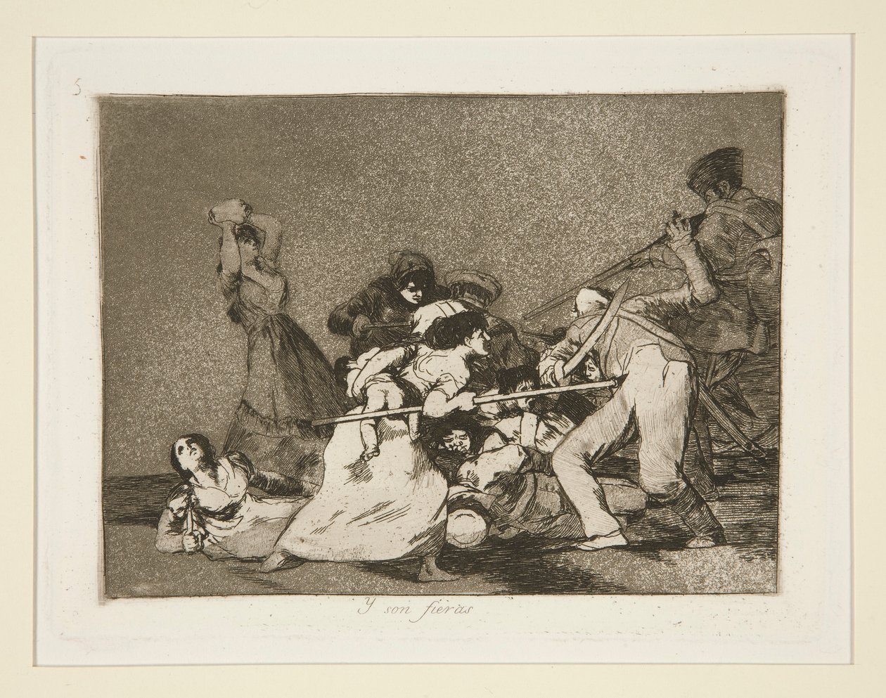 E sono come bestie feroci, tav. 5 da I disastri della guerra da Francisco de Goya