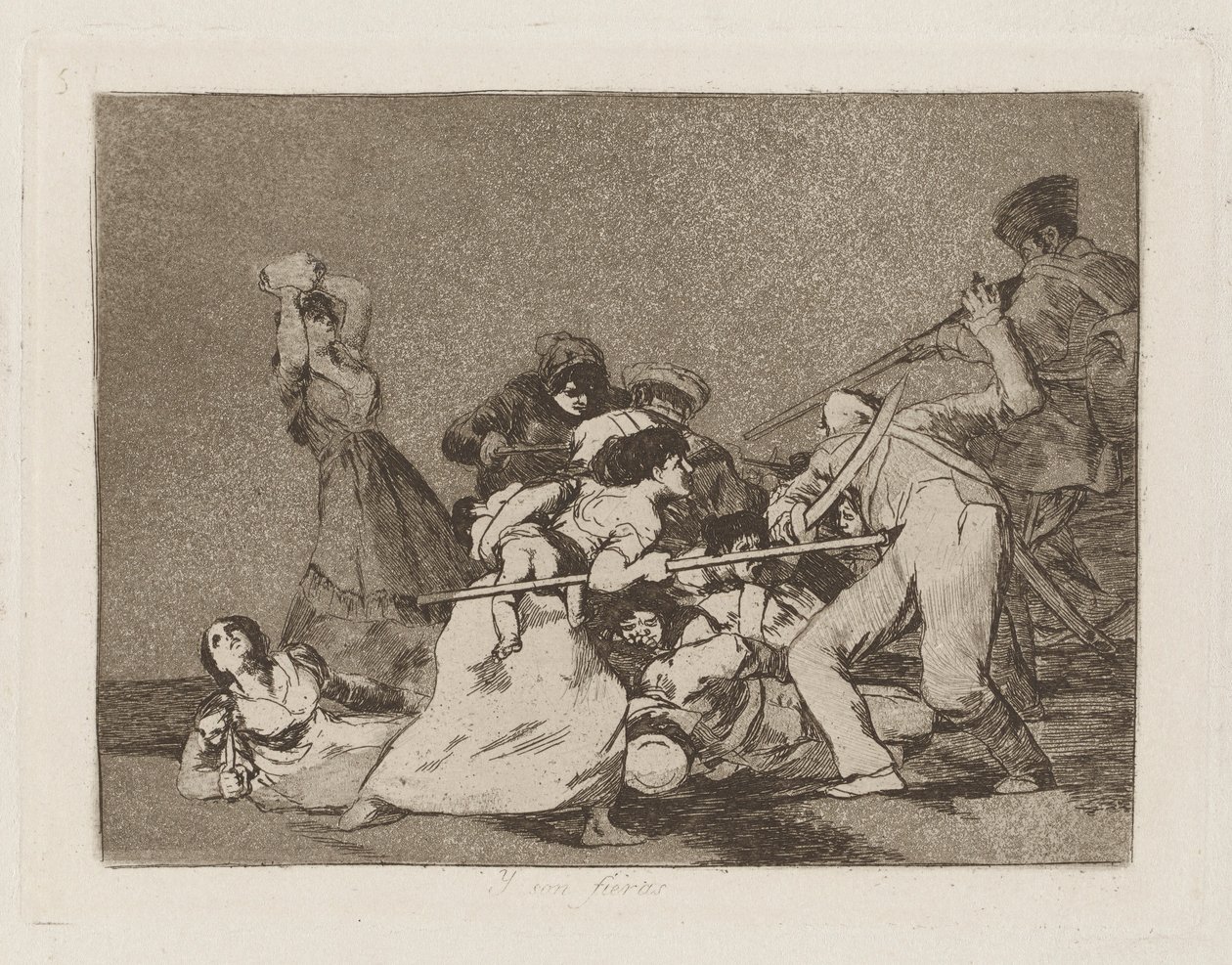 Y son fieras (E sono come bestie selvagge), pl. 5 dalla serie Los desastres de la guerra (I disastri della guerra) da Francisco de Goya