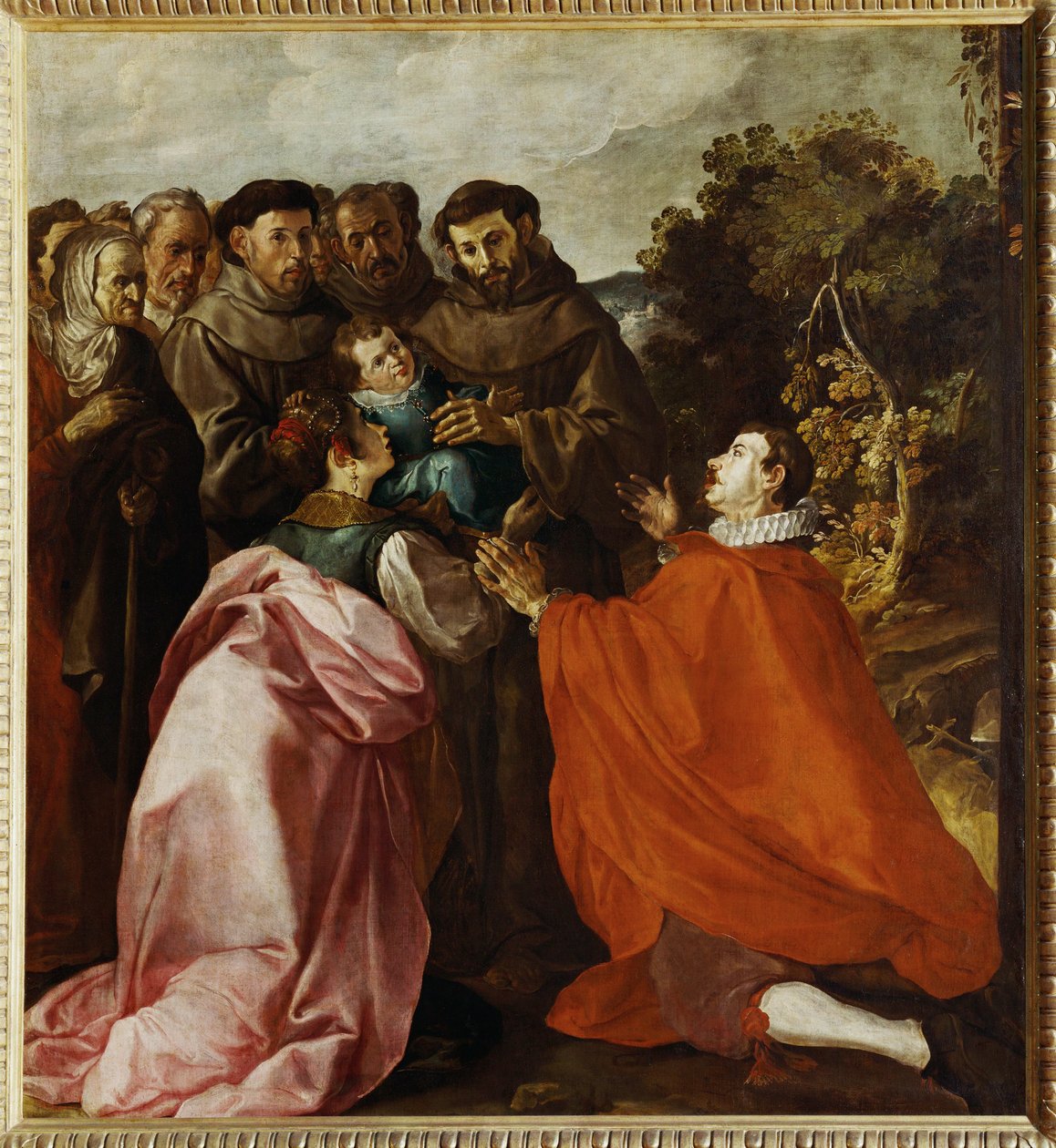 San Francesco guarisce il bambino Bonaventura - San Francesco guarisce il bambino Bonaventura ... da Francisco Herrera