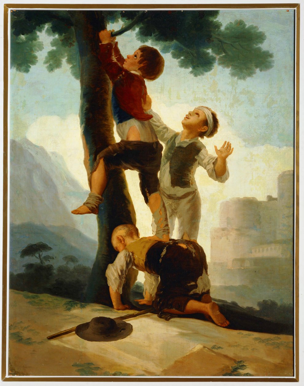 Ragazzi che si arrampicano su un albero ... (pittura su tela) da Francisco Jose de Goya y Lucientes