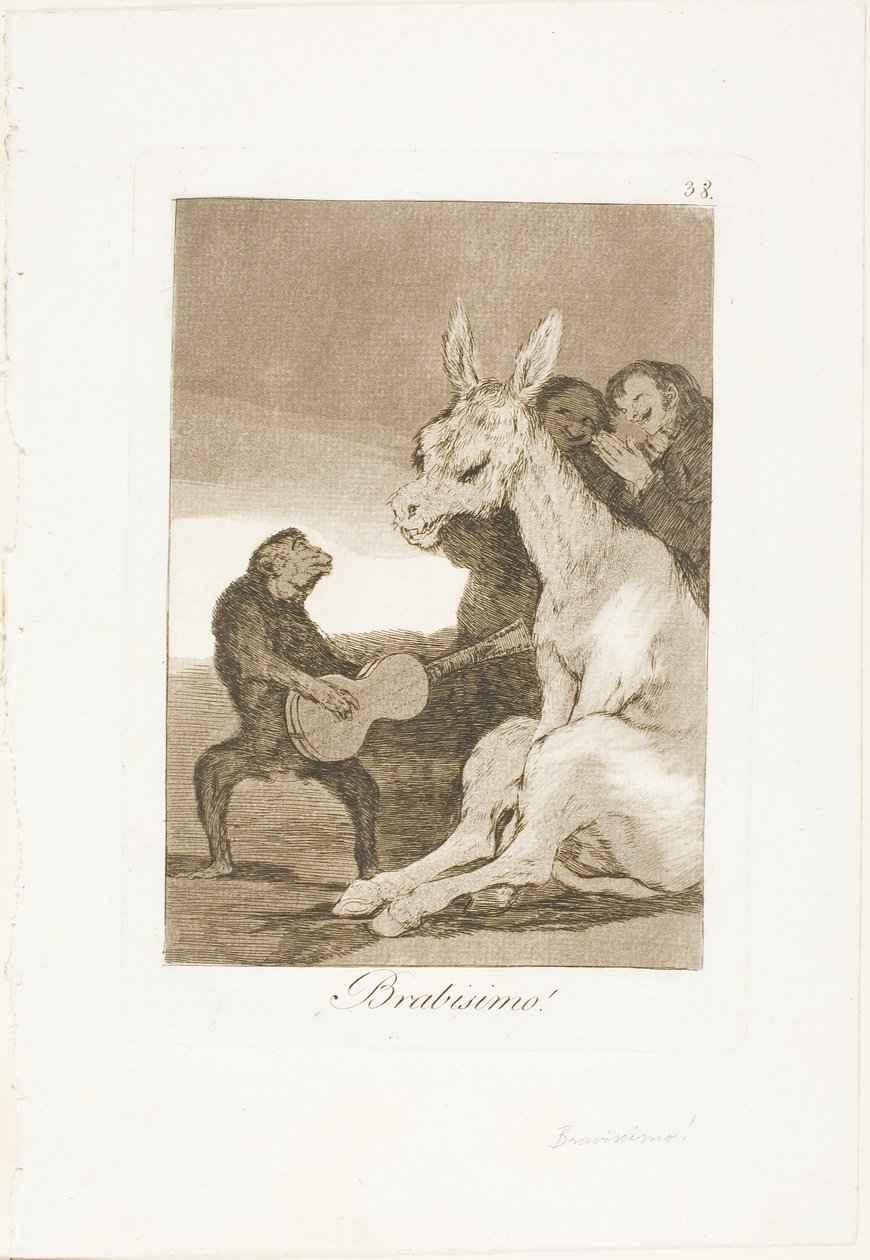 Bravo!, lastra 38 da Los Caprichos da Francisco Jose de Goya y Lucientes
