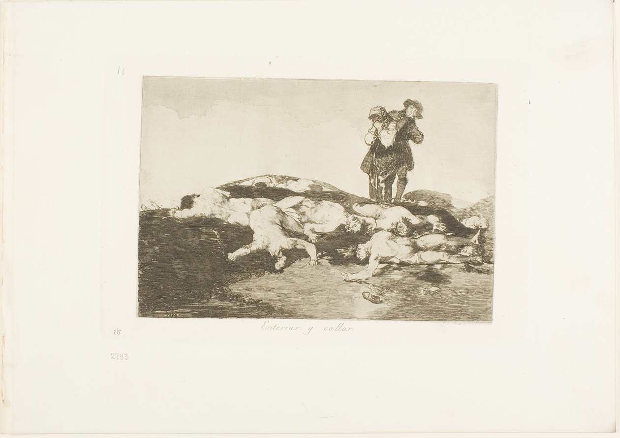 Seppelliteli e state zitti, tavola 18 da I disastri della guerra da Francisco Jose de Goya y Lucientes