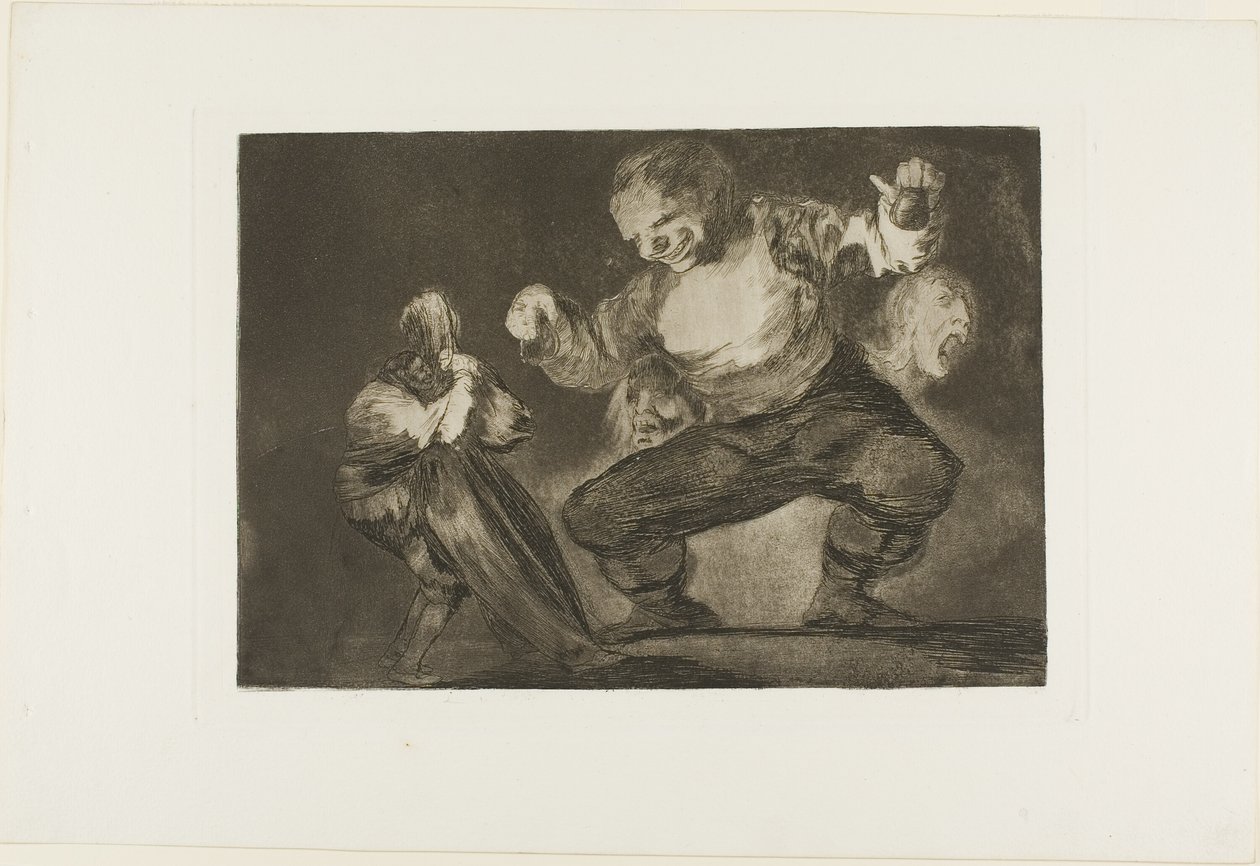 Gigante danzante, dai Disparates, pubblicato come tavola 4 in Los Proverbios da Francisco Jose de Goya y Lucientes