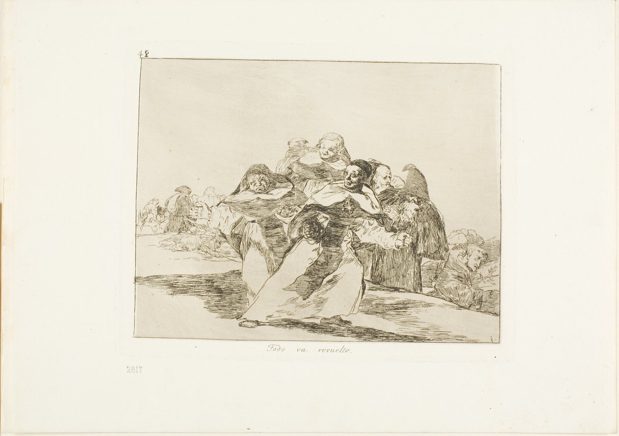 Tutto è sottosopra, tavola 42 da I disastri della guerra da Francisco Jose de Goya y Lucientes