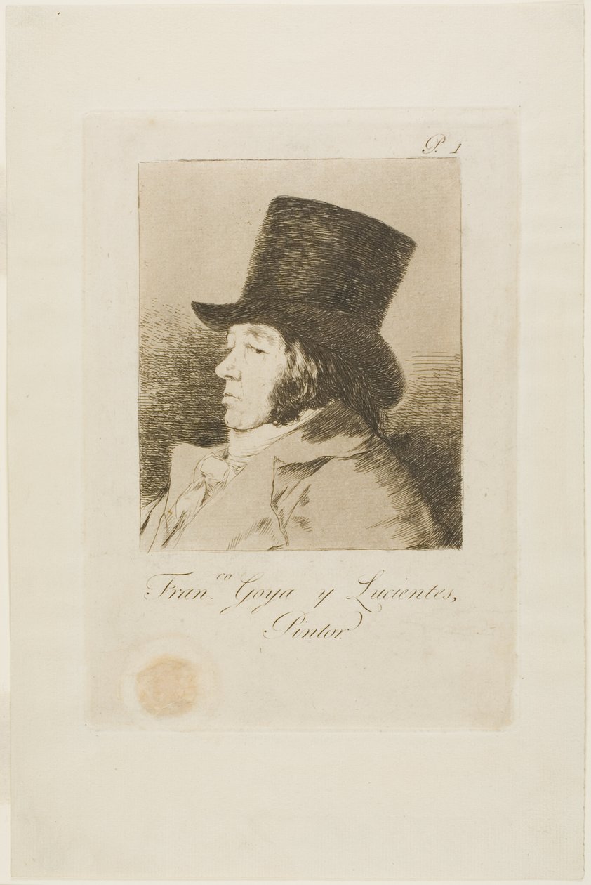 Francisco de Goya y Lucientes, pittore, tavola uno da Los Caprichos da Francisco Jose de Goya y Lucientes