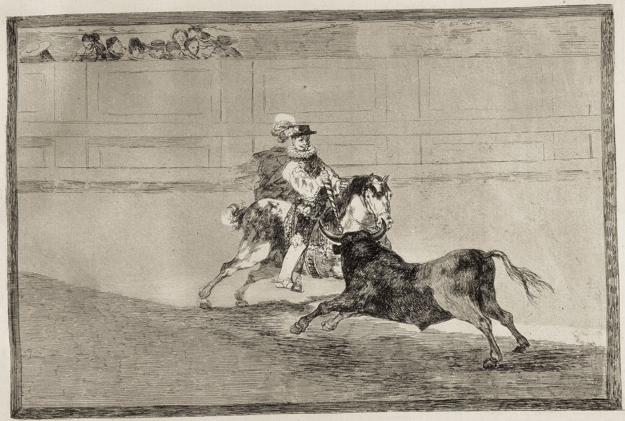 GOYA Y LUCIENTES, Francisco de (1746-1828). Un cavaliere spagnolo a cavallo nell