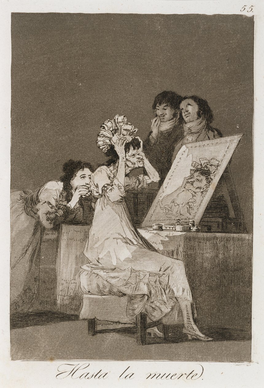 Hasta la muerta da Los Caprichos, pubblicato nel 1799 da Francisco de Goya