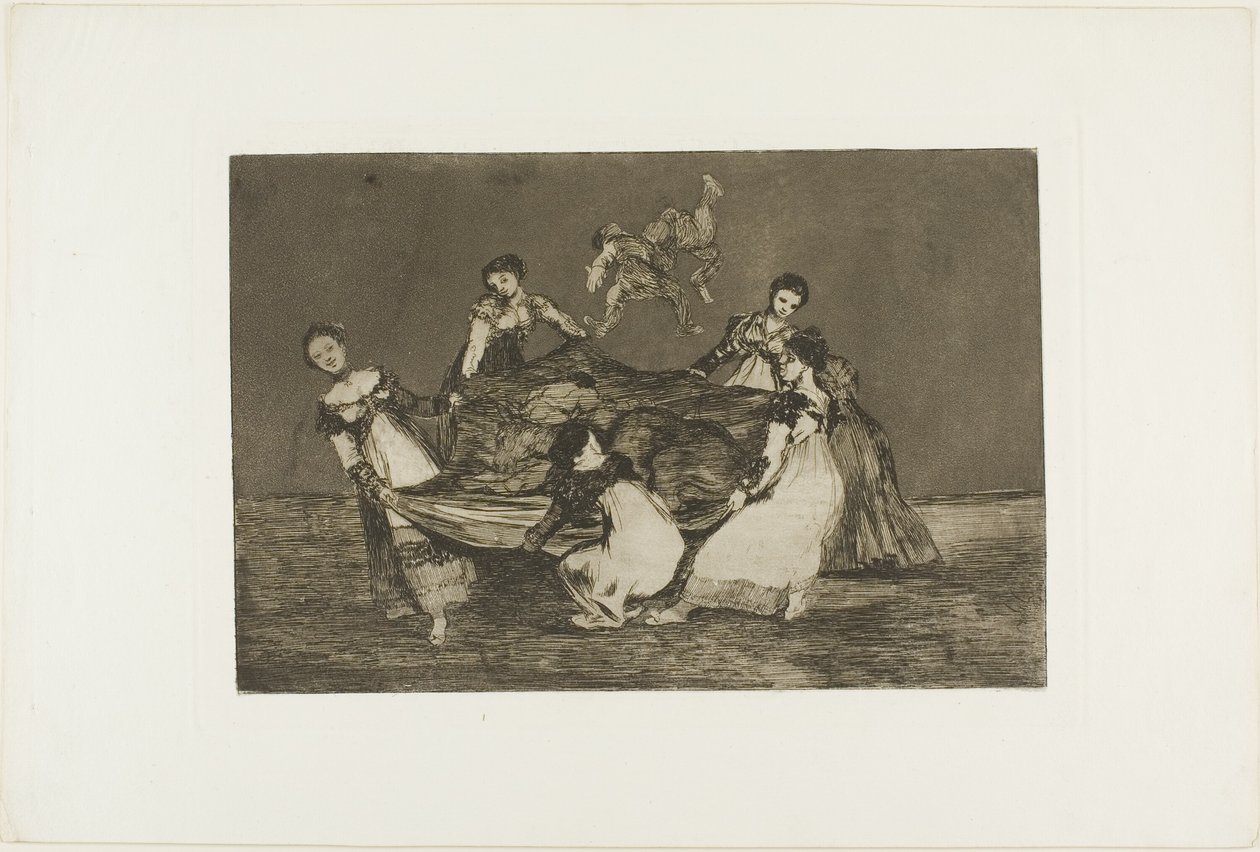 Più pesante di un asino morto, tavola uno da Los Proverbios da Francisco Jose de Goya y Lucientes