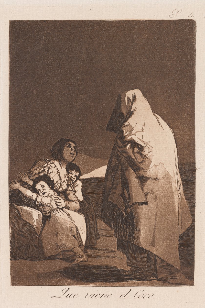 Ecco il Babau, fine XVIII-inizio XIX secolo (stampa) da Francisco de Goya