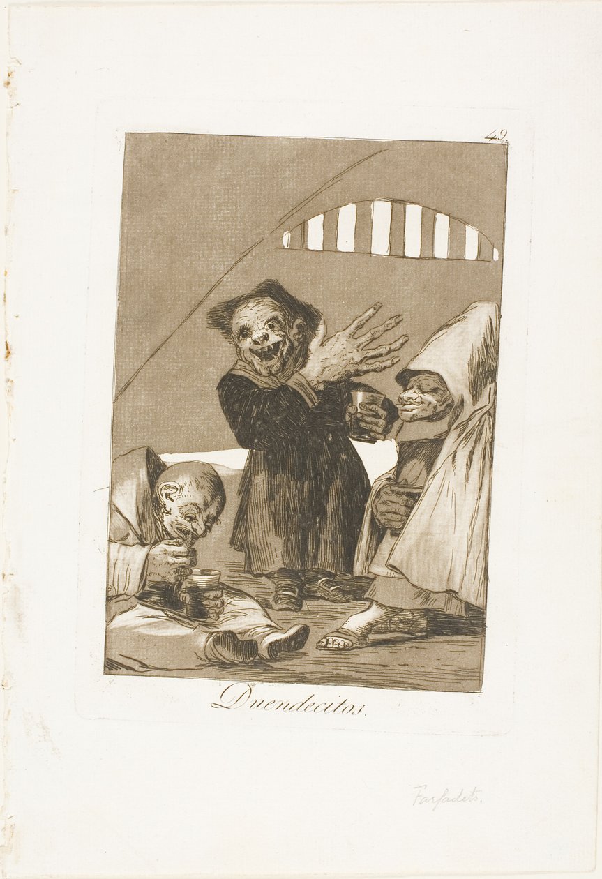 Hobgoblins, tavola 49 da Los Caprichos da Francisco Jose de Goya y Lucientes