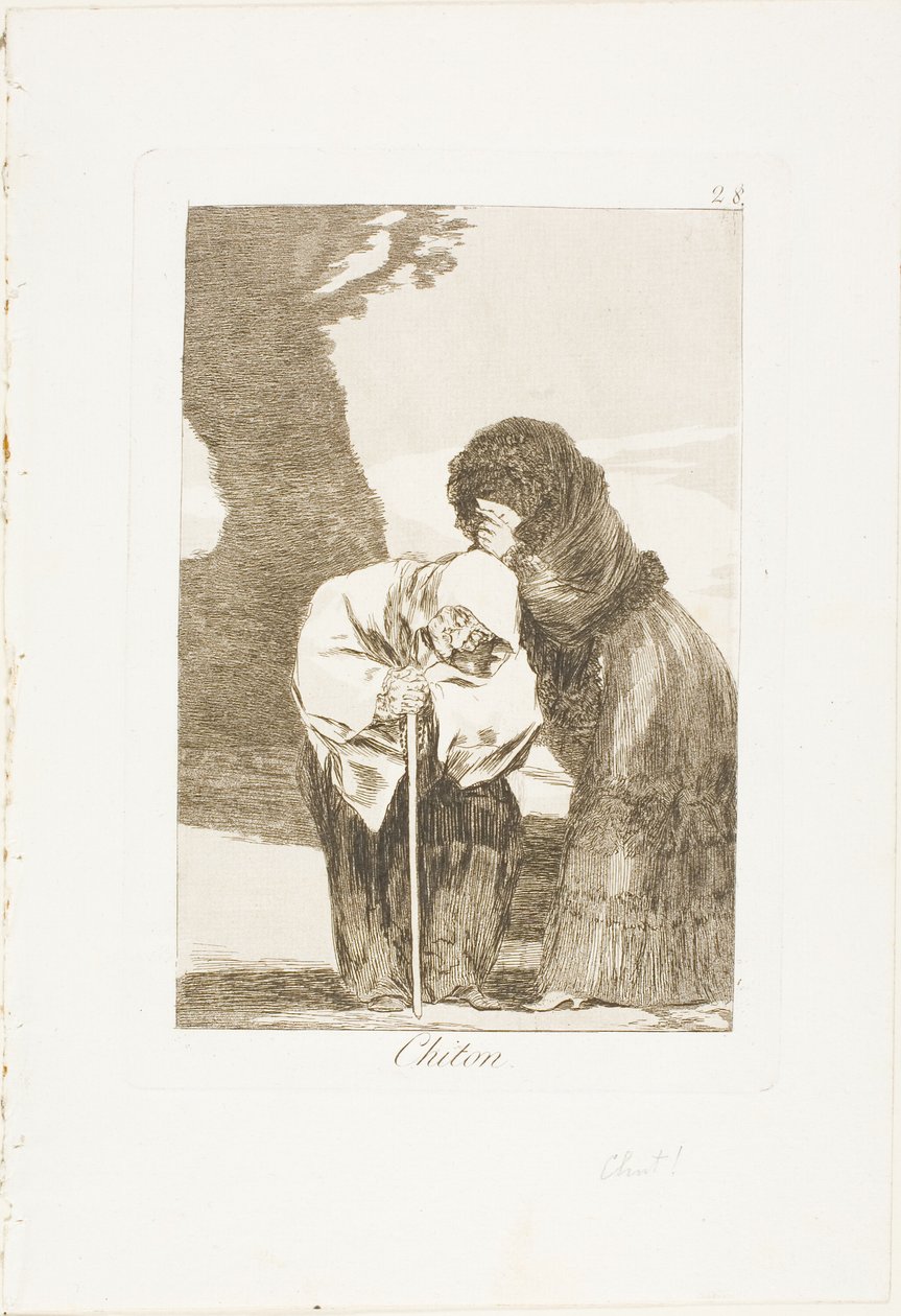 Silenzio, tavola 28 da Los Caprichos da Francisco Jose de Goya y Lucientes
